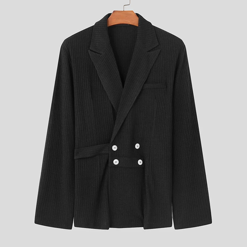 Adrian | Double-Breasted Pinstripe Blazer for mens